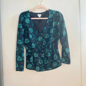 J.Crew floral peplum blouse 4‎